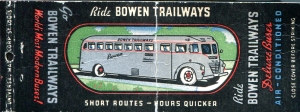 Bowen Trailways, a Texas-based bus service, transported POWS from Camp Swift to work camps in Bay City, Wharton, and other nearby hubs, collection of the author