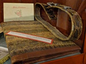 Snake skin diary and belt of former POW Hans Eschke, at Wharton County Historical Museum, shot by author