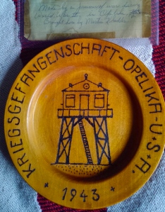 Plate made by POW in Camp Opelika, AL, 1943, brought home by Martin Kladder, provided by Gary of Texas